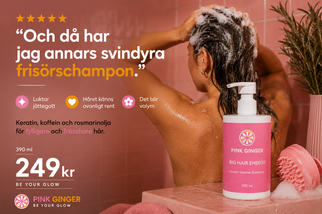 ".. Och då har jag annars svindyra frisörschampon"