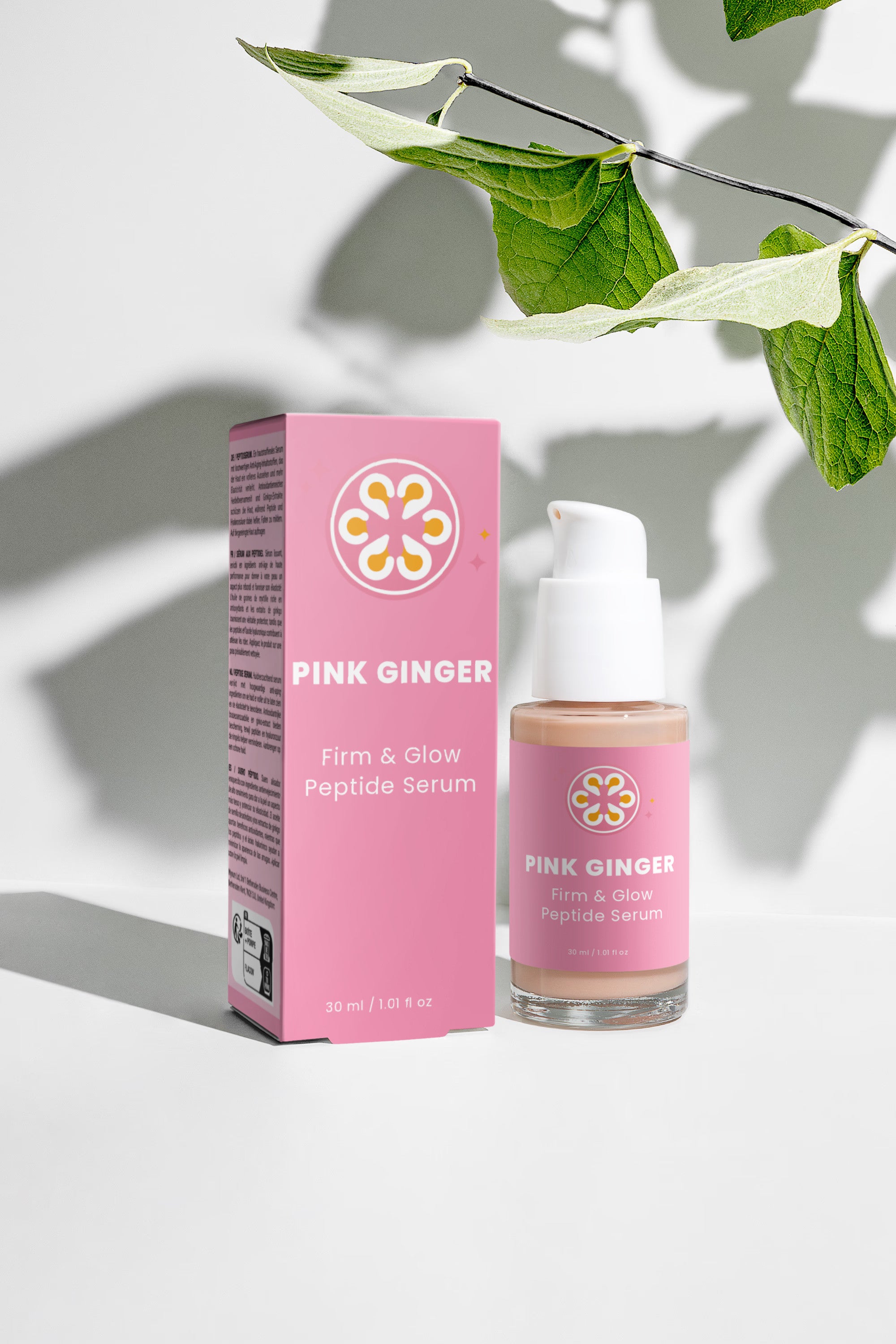 Pink Ginger - Firm & Glow Peptide Serum - 30ml